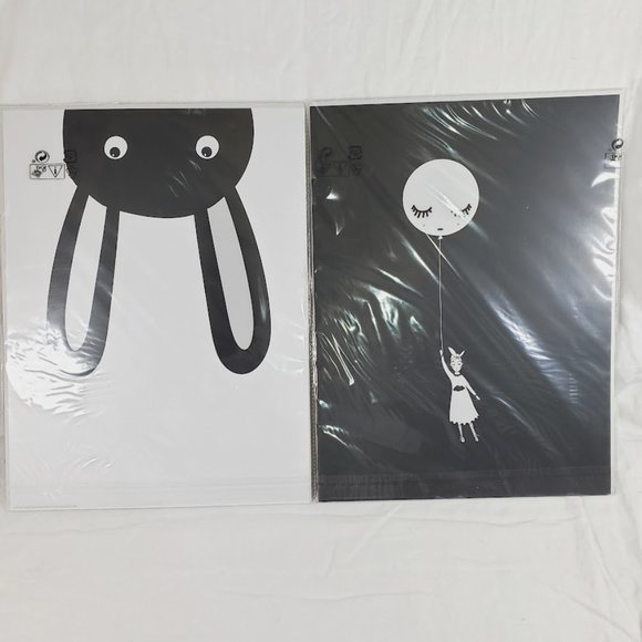 Ikea Bild Little Explorer Kids Art Print Set 12x16 NWT Tent Bunny Balloon - Picture 3 of 4
